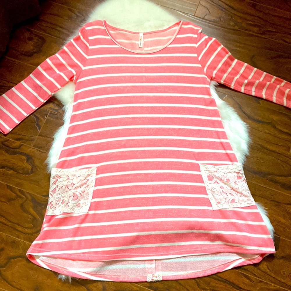 NWOT Orange Creek striped tunic in size M